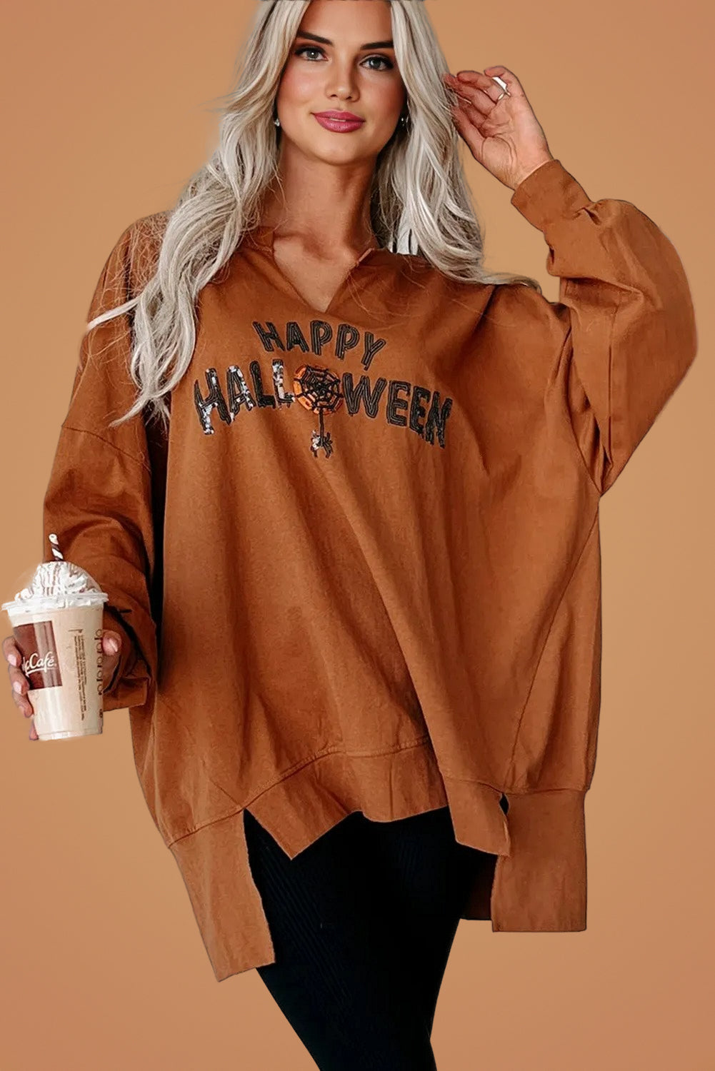 Happy Halloween Burnt Orange Top (Preorder)