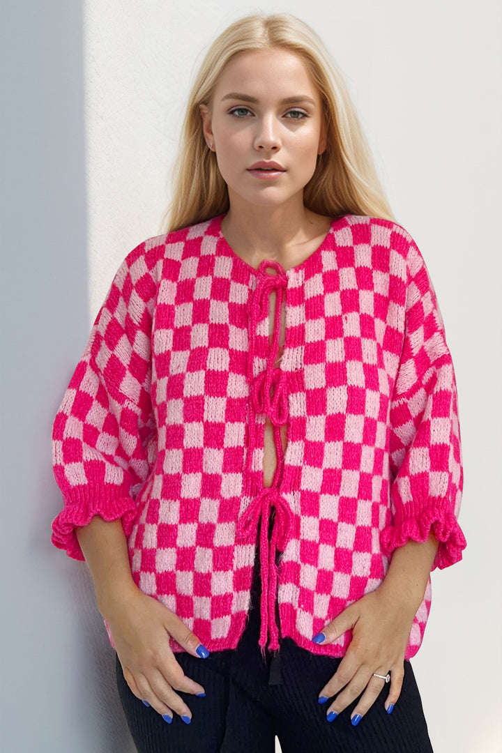 Checkered Girly Cardigan (ships 1 week)