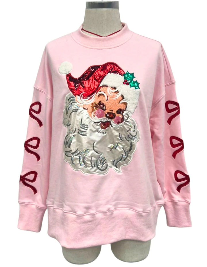BRIANNA CANNON VINTAGE PINK SANTA SWEATSHIRT (PREORDER)