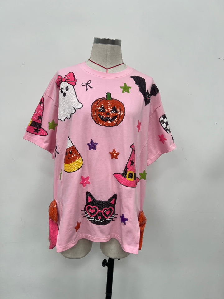 GROOVY & SPOOKY PINK TSHIRT (PREORDER)