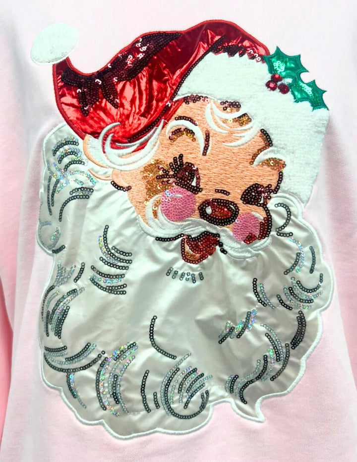 BRIANNA CANNON VINTAGE PINK SANTA SWEATSHIRT (PREORDER)