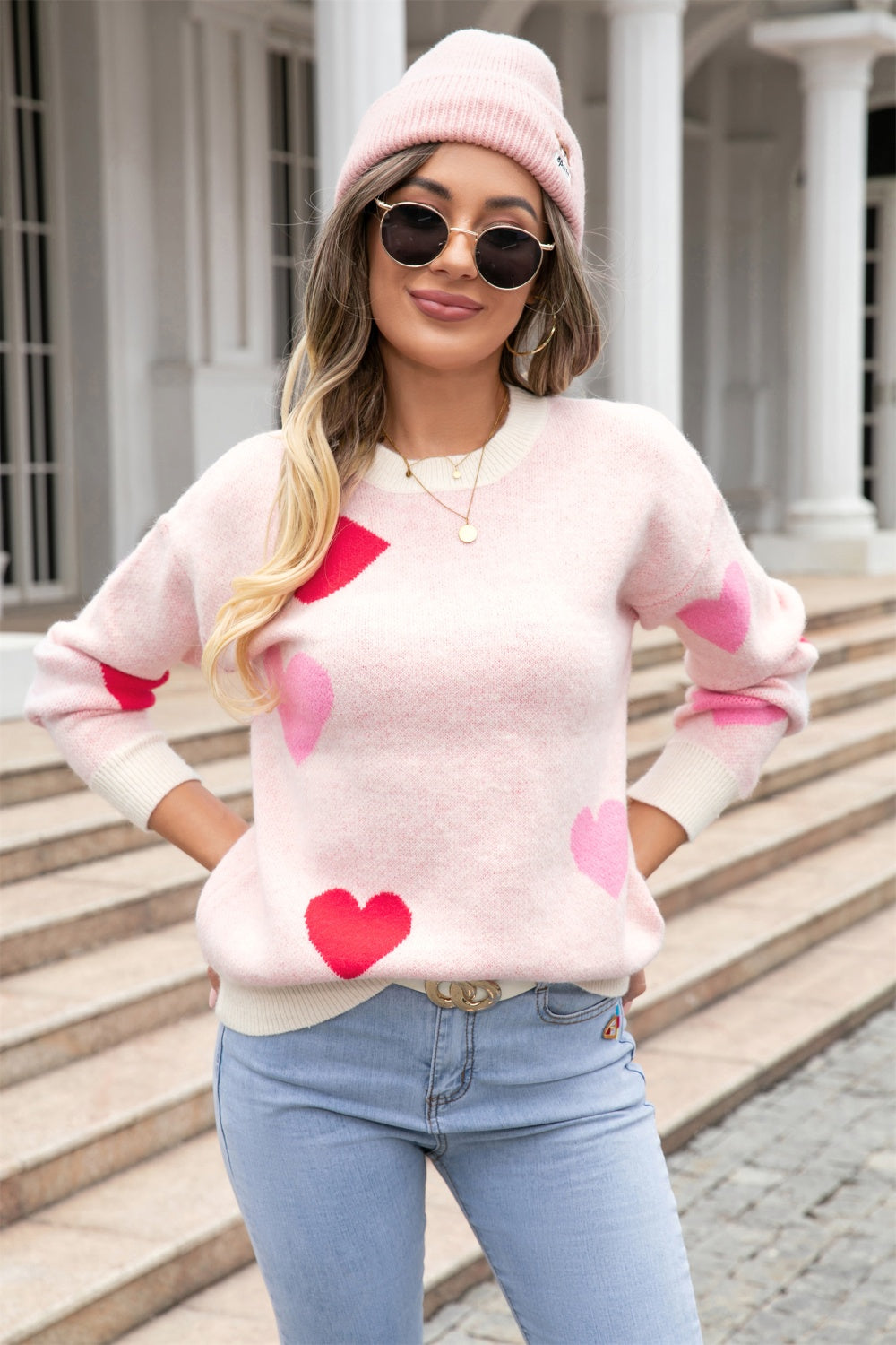 Falling for you heart sweater ships 1-2 weeks