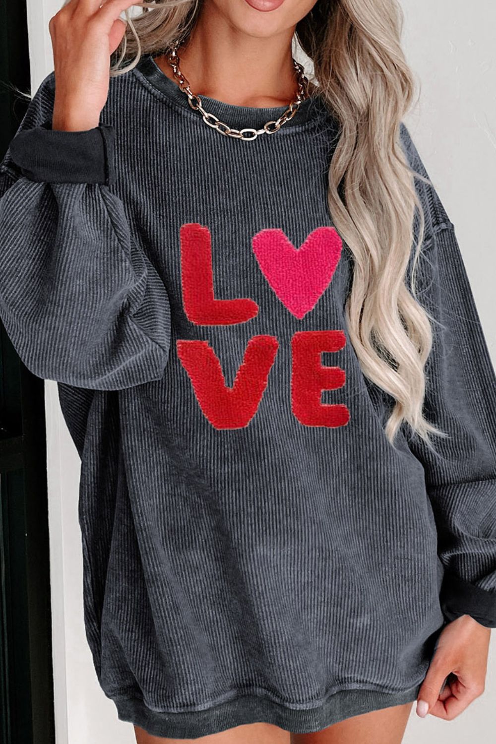 Love sweatshirt ships 2-3 weeks