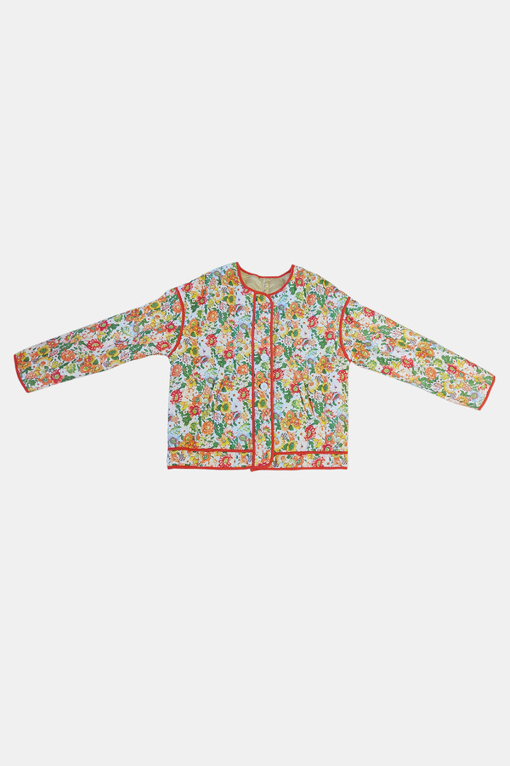 Floral Button Up Long Sleeve Winter Coat (ships 1-2 weeks)