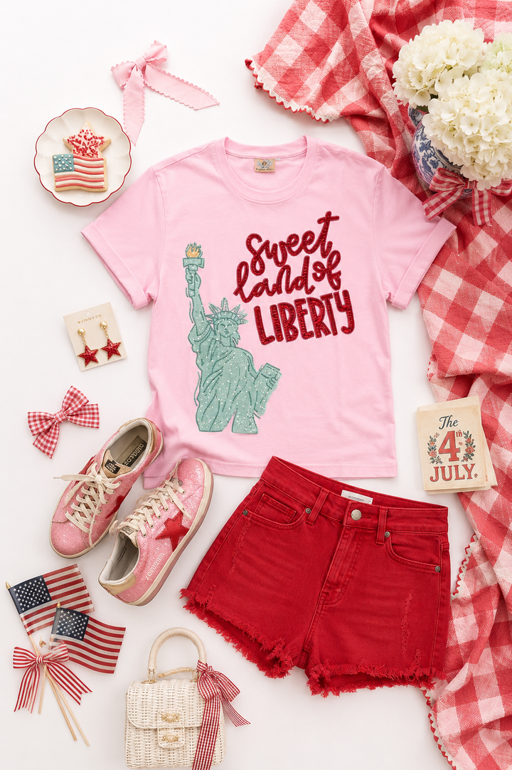 LADY LIBERTY PINK TSHIRT RTS