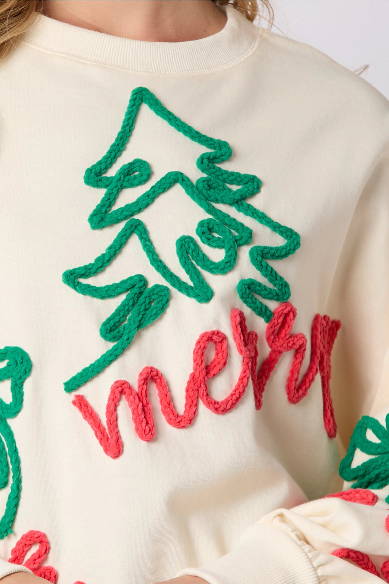 Merry Christmas Tree Lurex Pullover (ships 1-2 weeks)