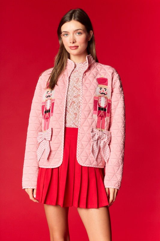 PINK NUTCRACKER QUILTED JACKET (PREORDER)