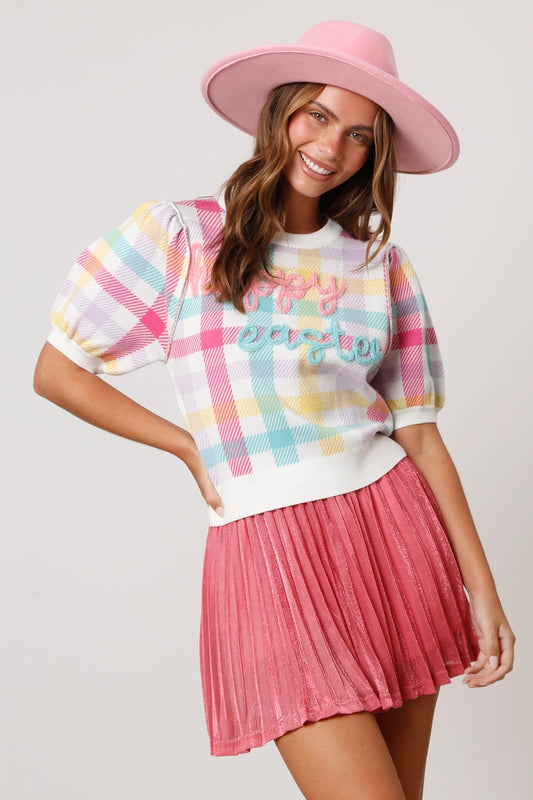 Happy Easter Pastel Sweater Top