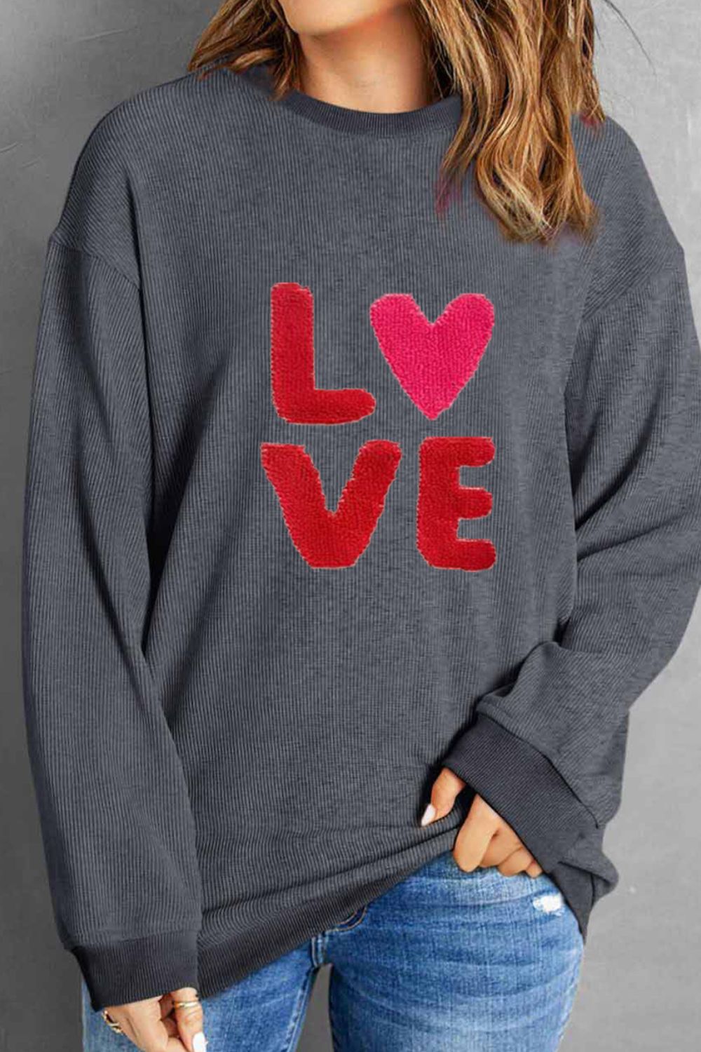 Love sweatshirt ships 2-3 weeks