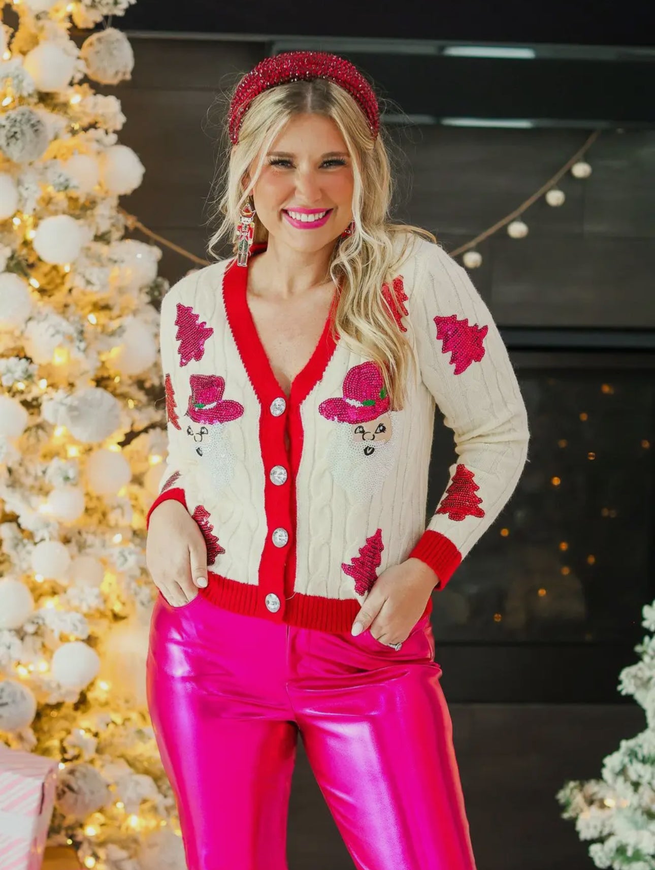 Cowboy Santa Sequin Cardigan (ships 2-3 weeks)