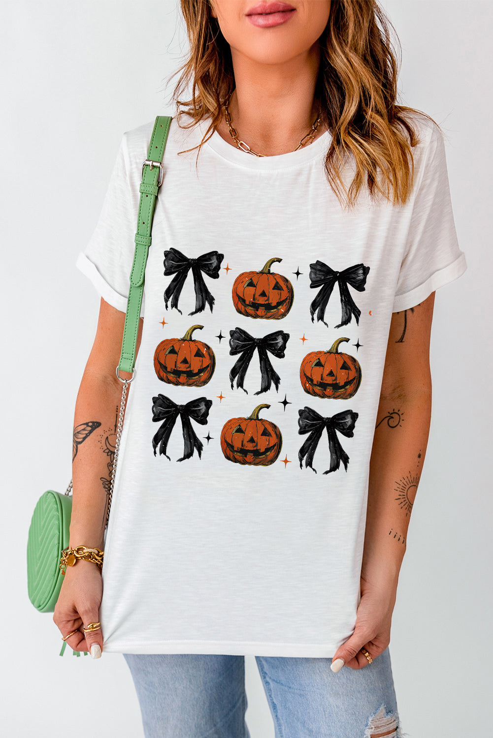 Pumpkin Round Neck Short Sleeve T-Shirt (ships 2 weeks)