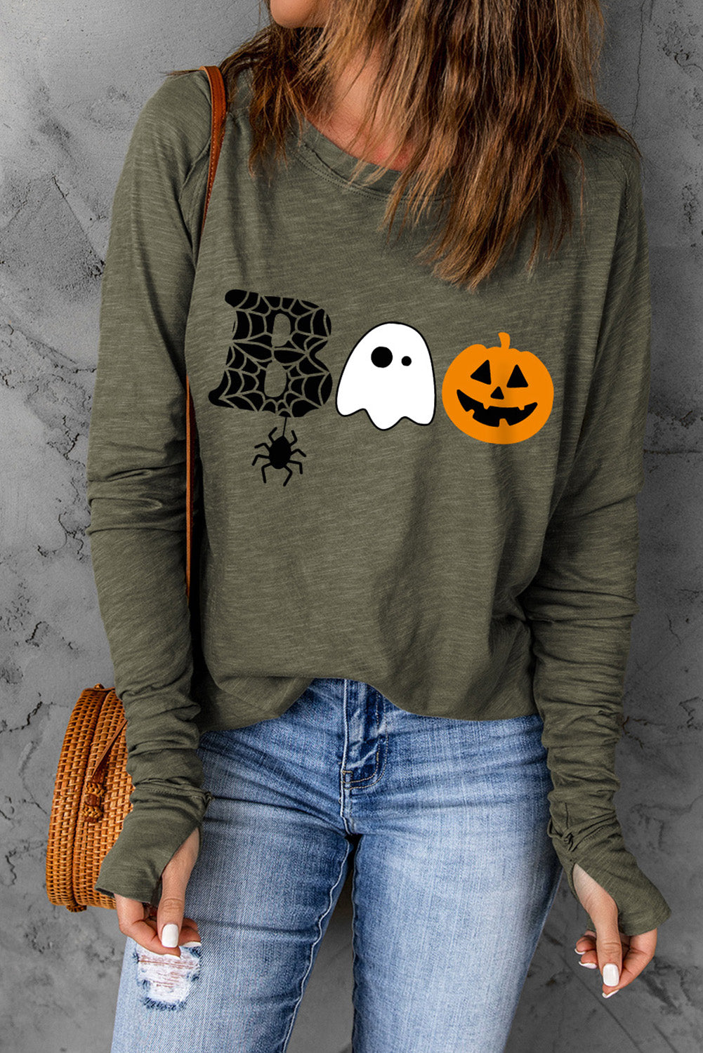 Halloween Graphic Long Sleeve T-Shirt (ships 2 weeks)