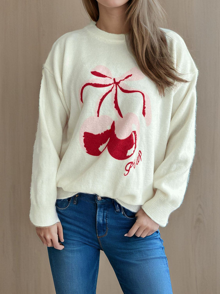 Cherry me up Sweater (ships 1-2 weeks)