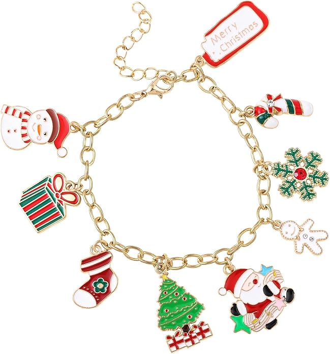 Christmas Santa Charm Bracelet  (PREORDER)