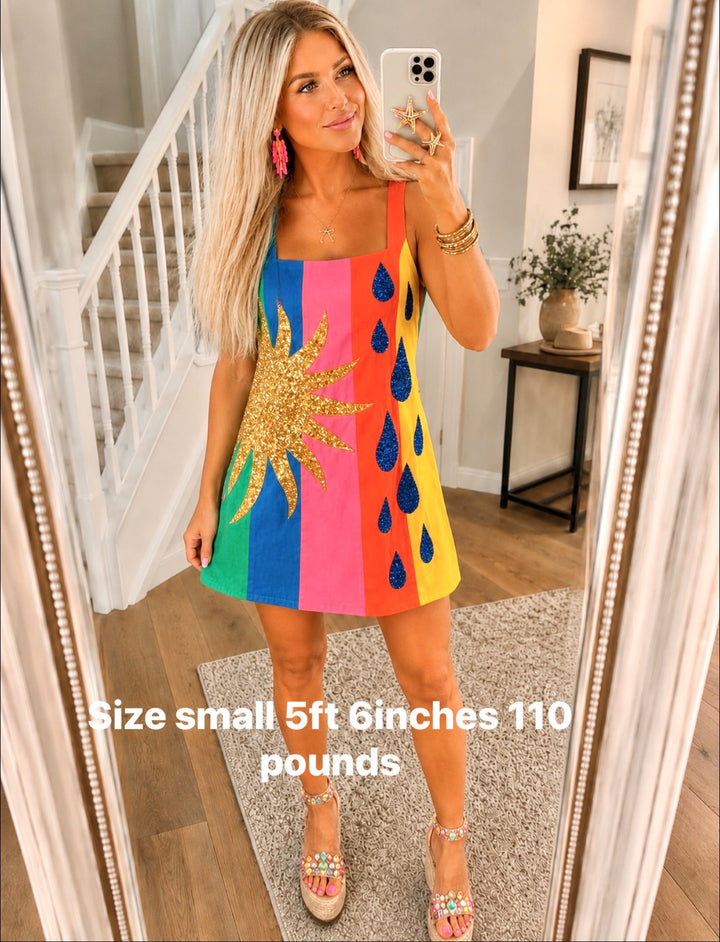 Sunshine and raindrops sequined dress (PREORDER)
