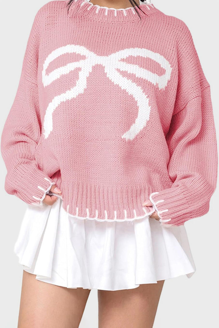 Ribbon Bow Sweater (ships 1-2 weeks) 3 colors