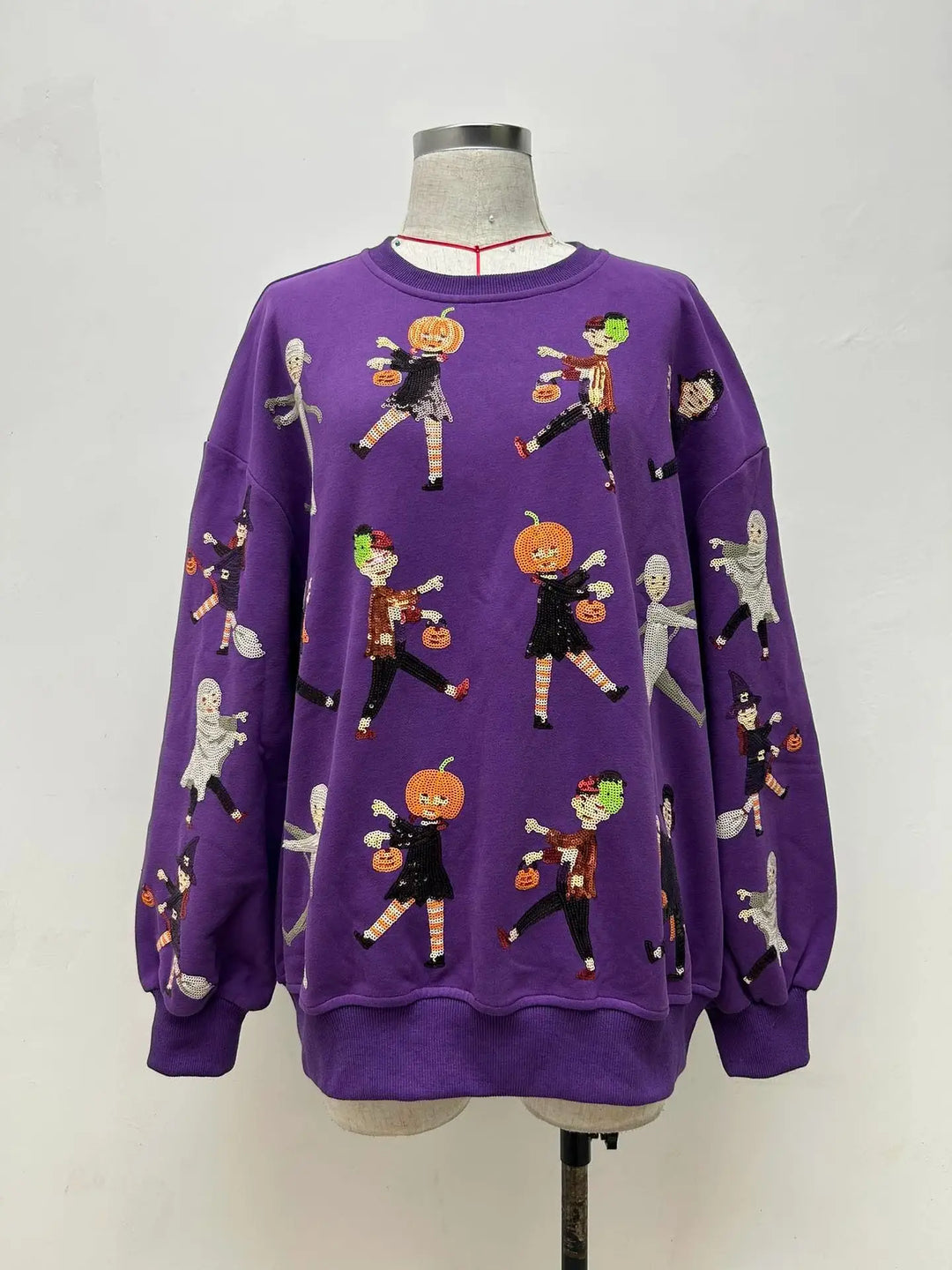 DANCING TRICK OR TREATERS PURPLE PULLOVER RTS (READY TO SHIP)