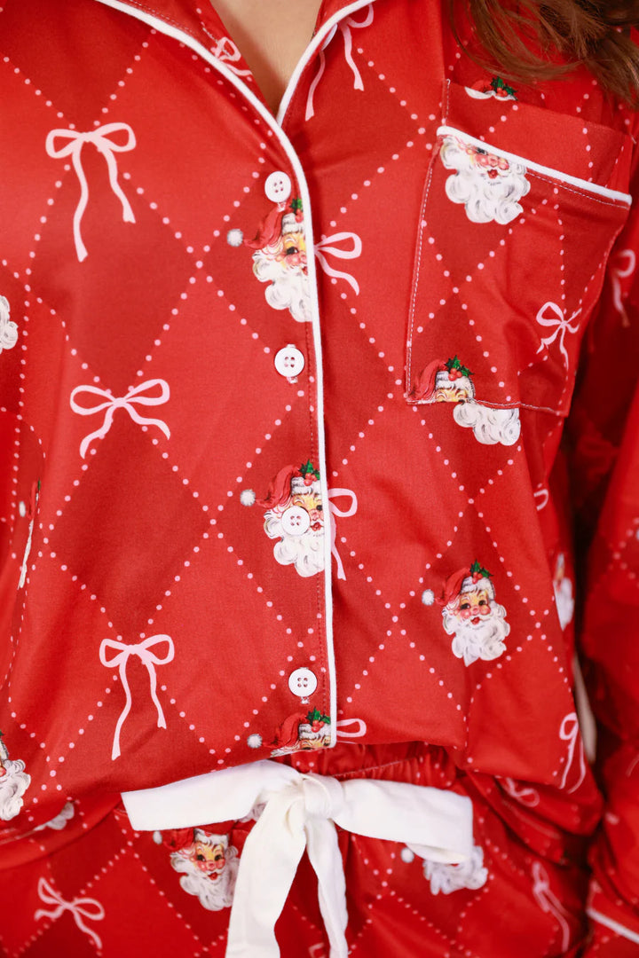 Santa Ruffle Red Pajamas (PREORDER)