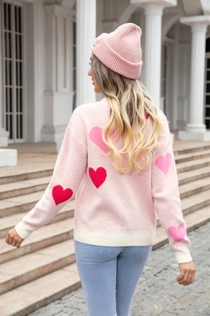 Falling for you heart sweater ships 1-2 weeks