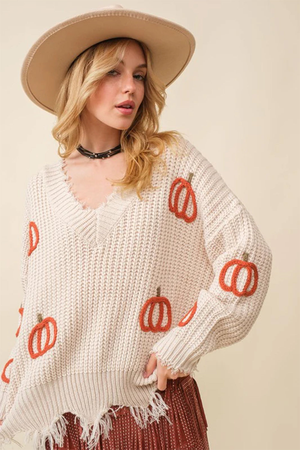 Pumpkin Knit Sweater Ships 2-3 weeks