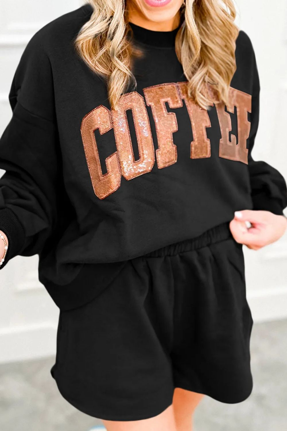 COFFEE Sequin Set  2 colors ( ships 1-2 weeks)