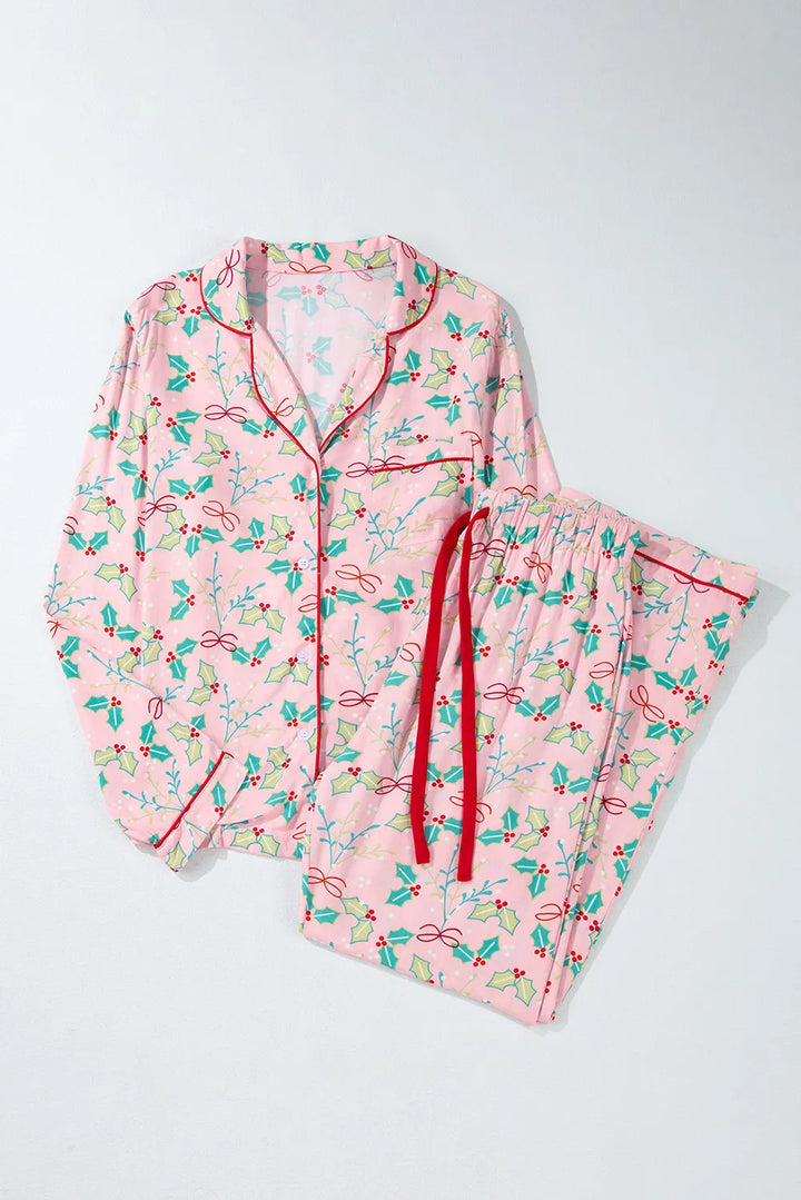 Pink Holiday Pajama set (ships 1-2 weeks)