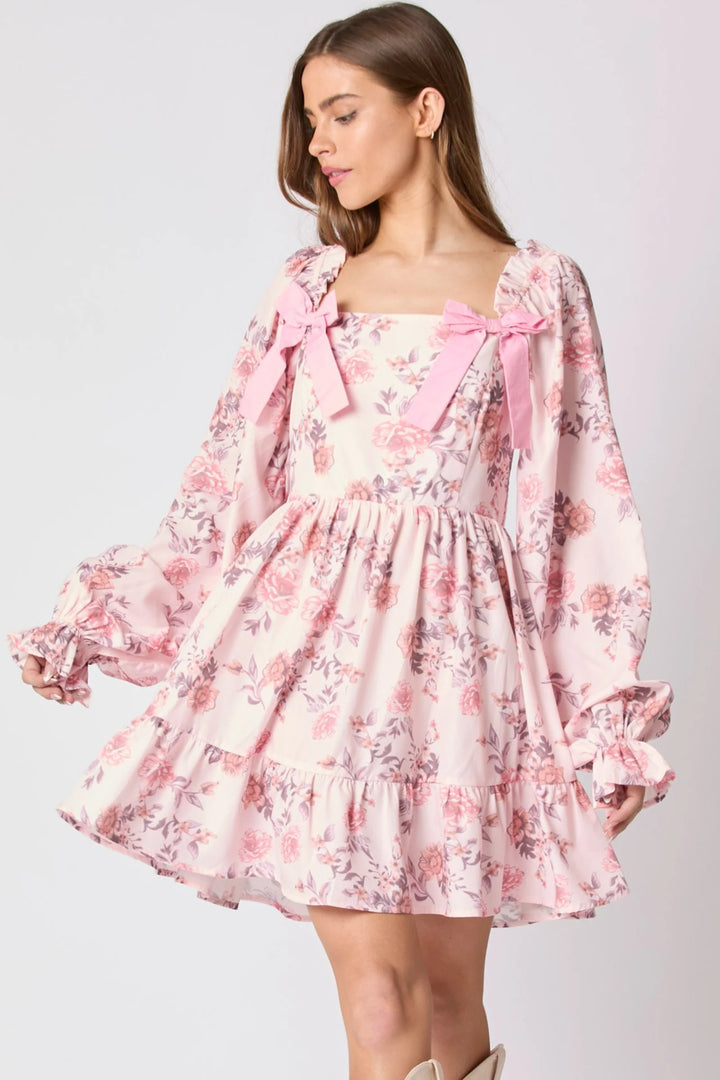 Floral BabyDoll Dress with Bows