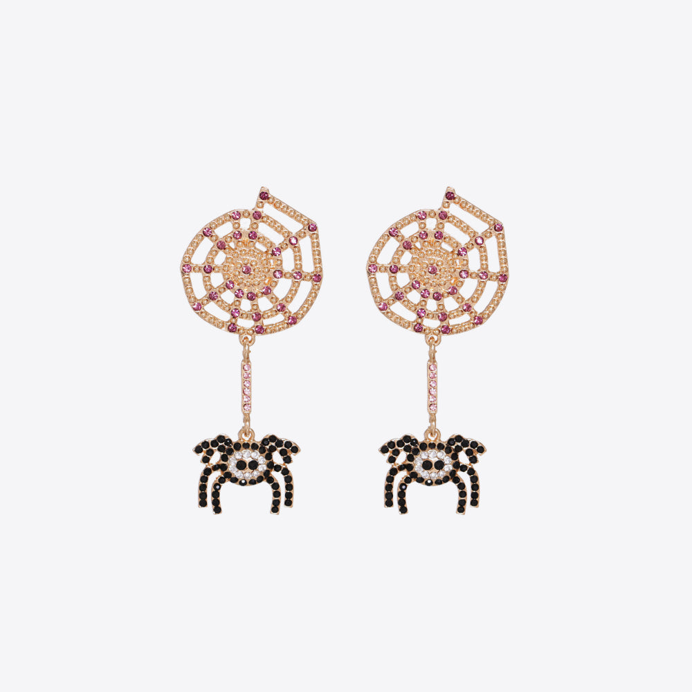 Spider Rhinestone Alloy Earrings (ships in 2 weeks)