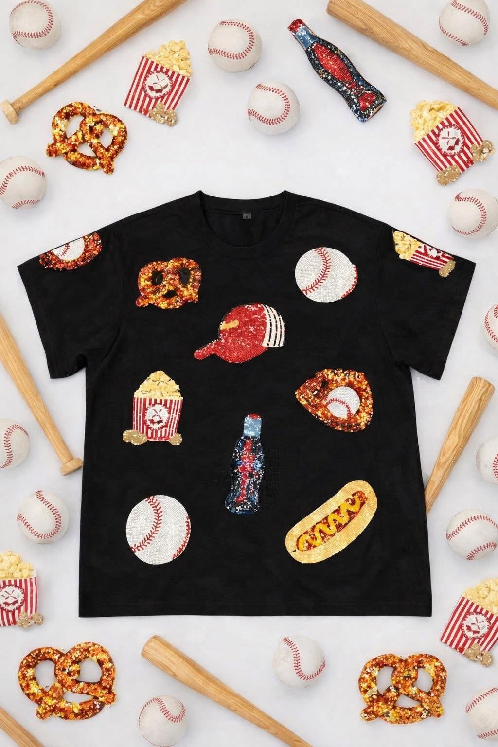 TAKE ME OUT TO THE BALLGAME SEQUIN TSHIRT PREORDER