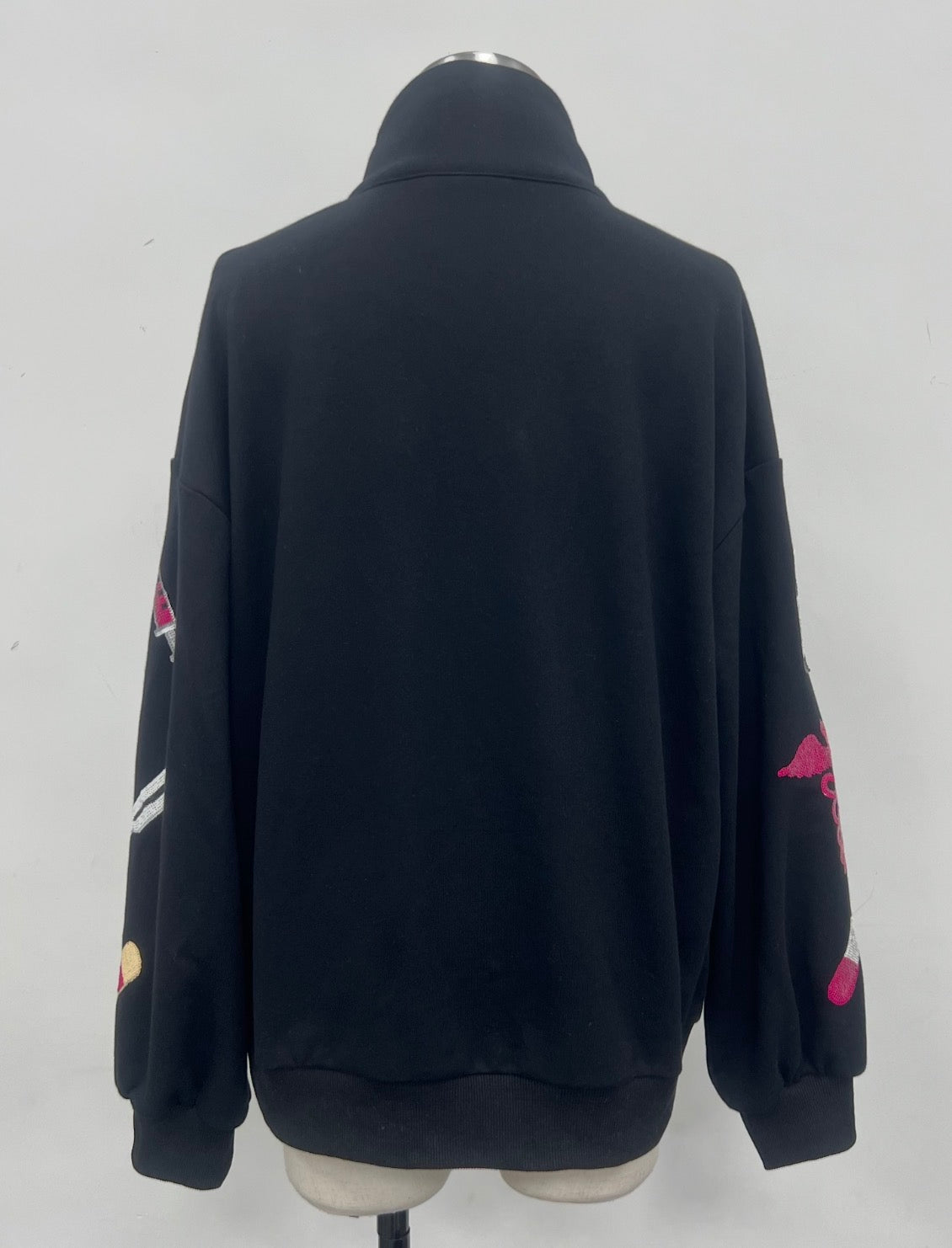 MEDICAL BLACK SEQUIN QUARTER ZIP PULLOVER RTS – Hazel Mae Boutique