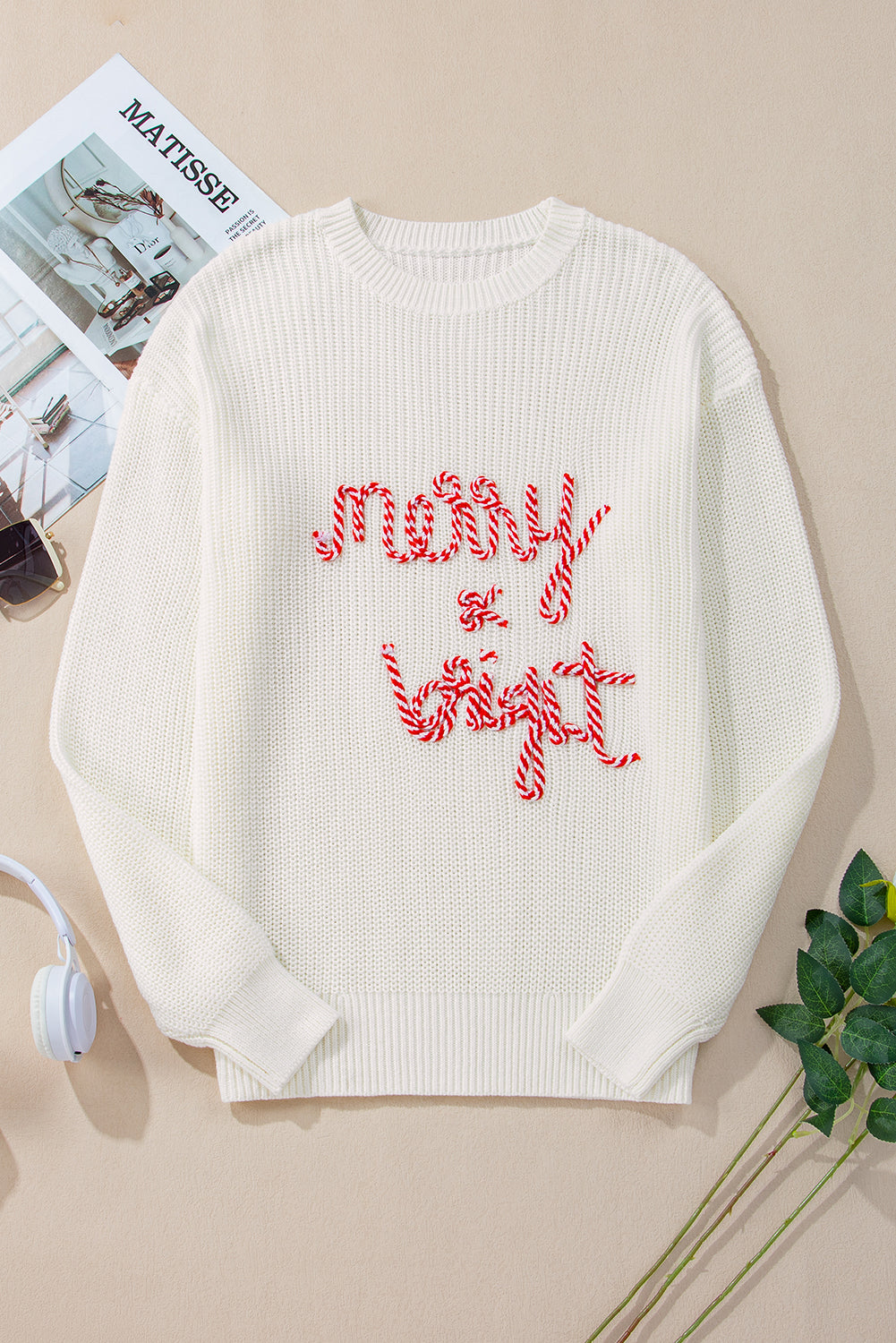 Bright White Merry & Bright Christmas Sweater (ships 2-3 weeks)