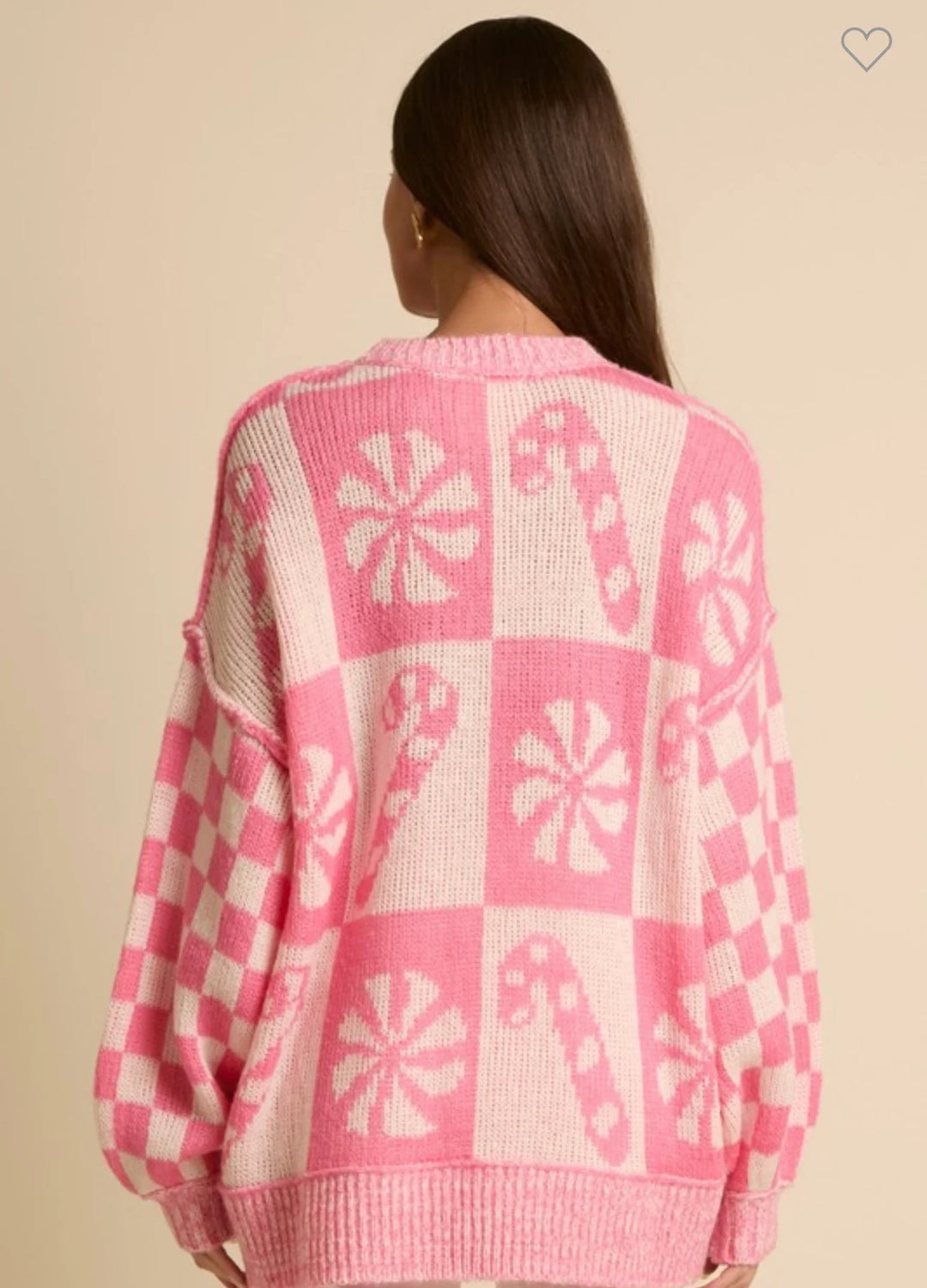 Pink CandyCane Sweater (ships 1-2 weeks)