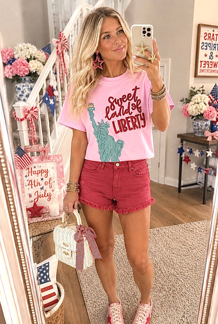 LADY LIBERTY PINK TSHIRT RTS