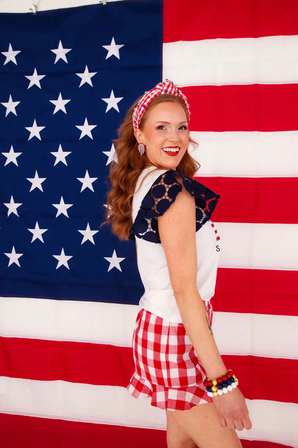 BC Sweet Land of Liberty Sequin Flag Top (ships 1-2 weeks)