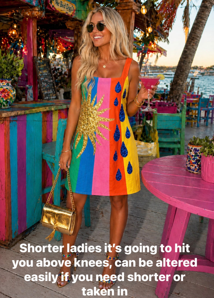 Sunshine and raindrops sequined dress (PREORDER)
