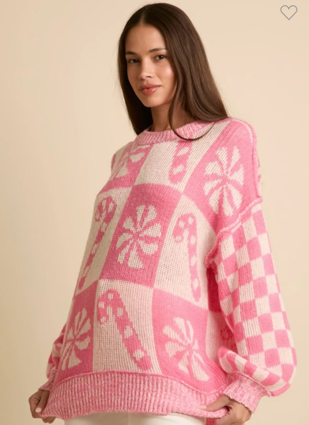 Pink CandyCane Sweater (ships 1-2 weeks)