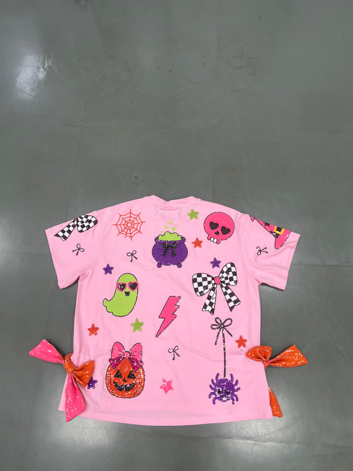 GROOVY & SPOOKY PINK TSHIRT (PREORDER)