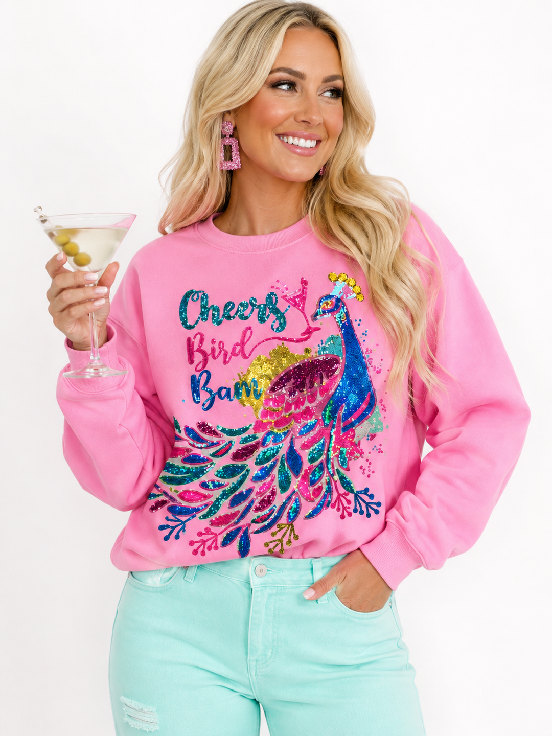 Bird Bam Pink Pullover (PREORDER)