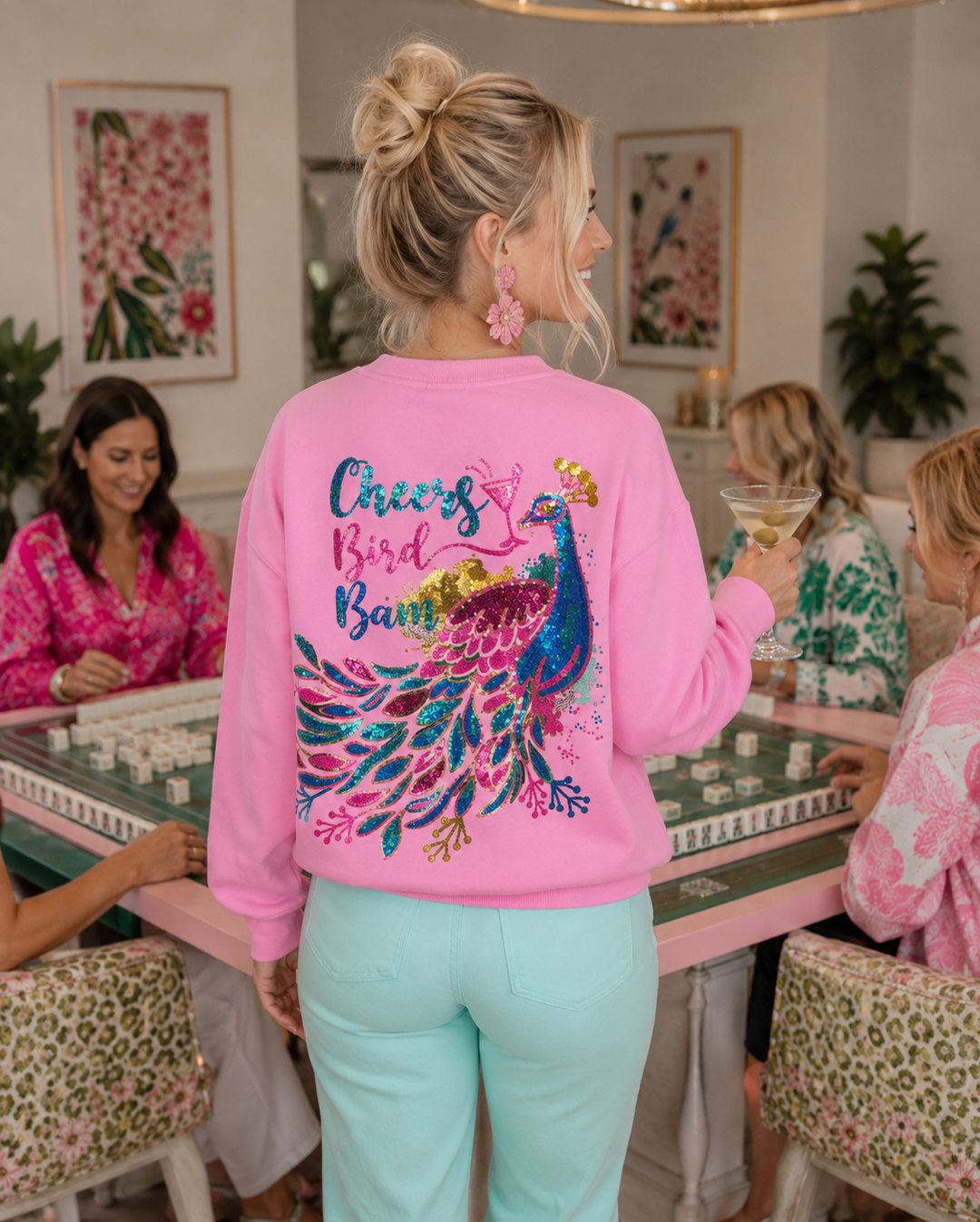 Bird Bam Pink Pullover (PREORDER)