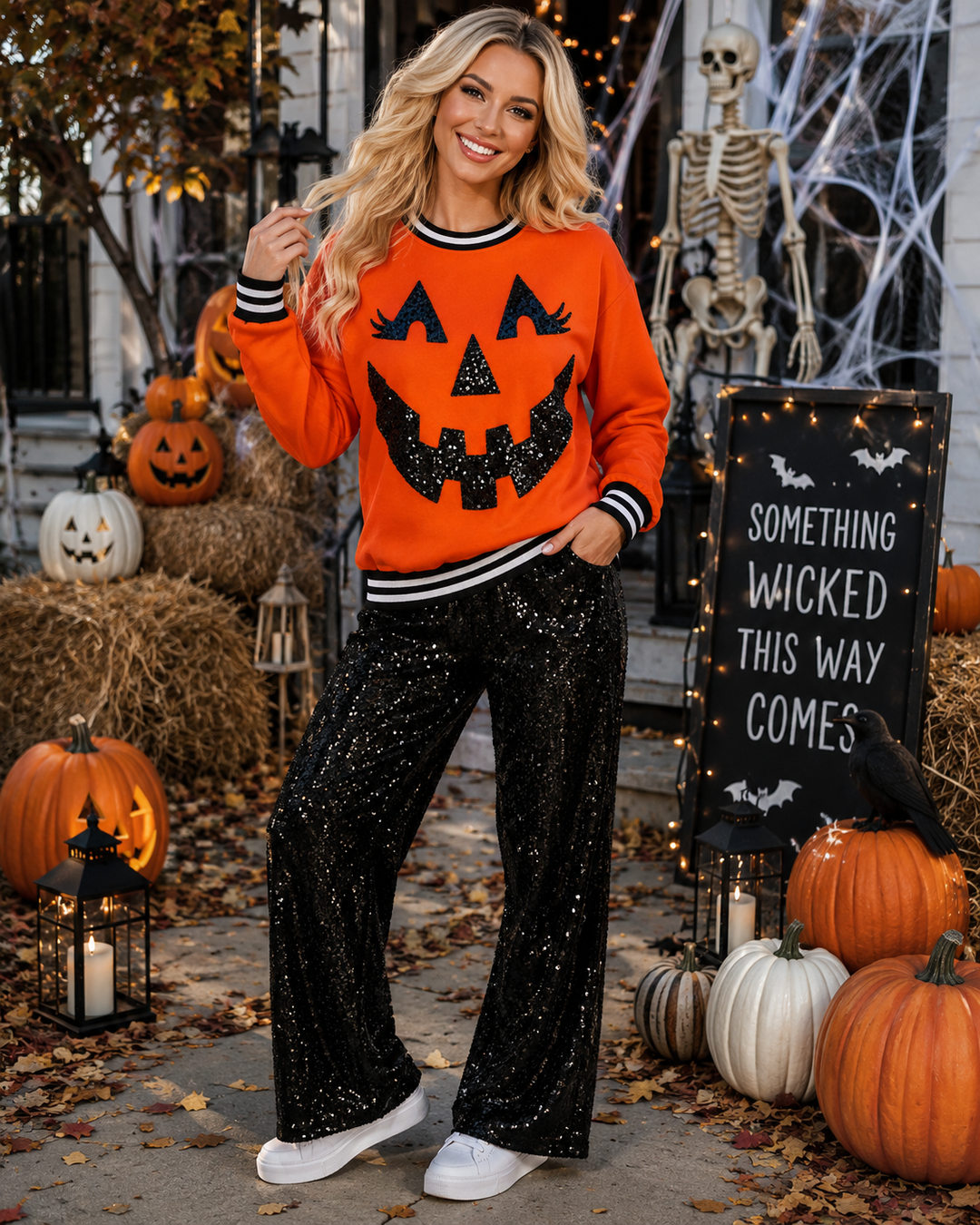 SMILING JACK O LANTERN PULLOVER (PREORDER)