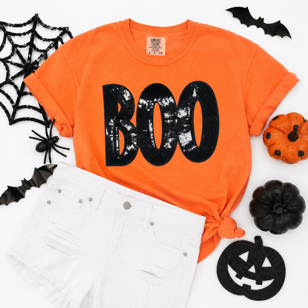 BOO ORANGE COMFORT COLOR SHIRT (ships 2 weeks)