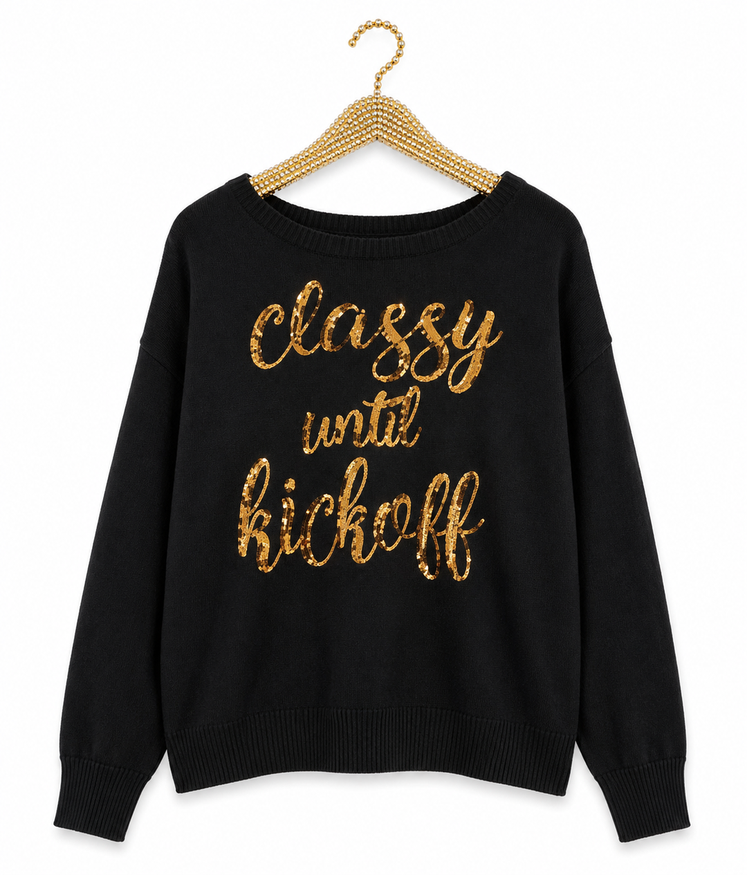 Classy until Kickoff Sweater Sequined RTS