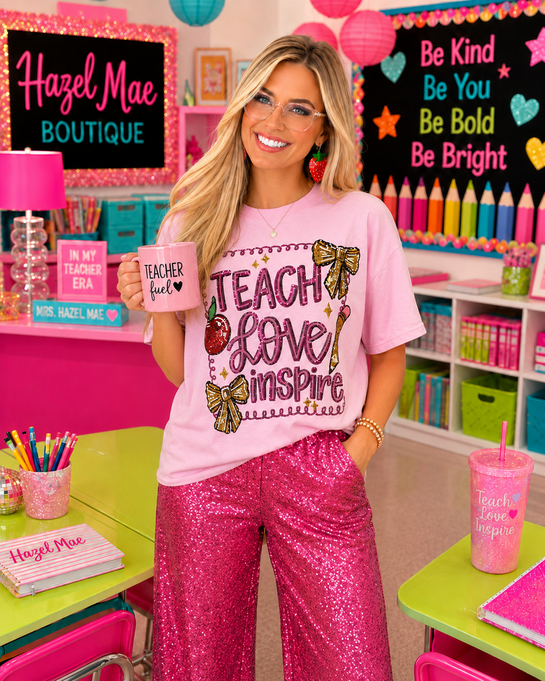 TEACH LOVE INSPIRE TSHIRT  (PREORDER)