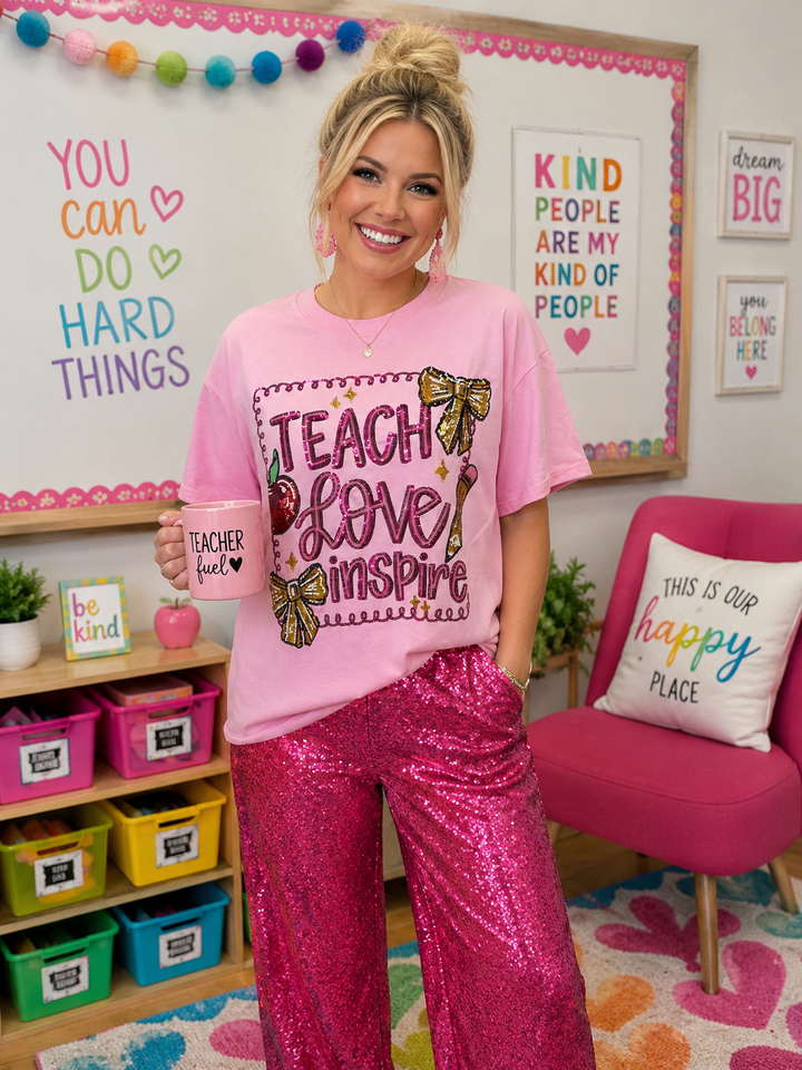 TEACH LOVE INSPIRE TSHIRT  (PREORDER)