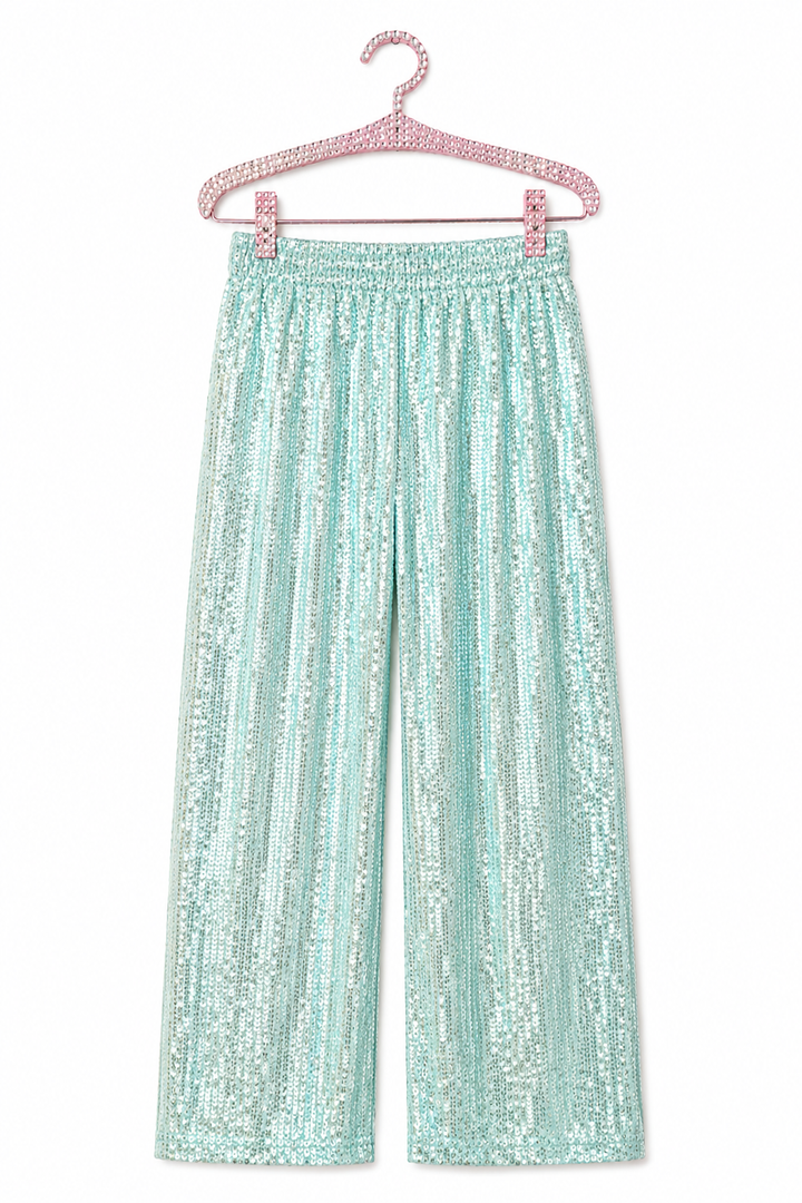 SEQUIN MINT PANTS (PREORDER)