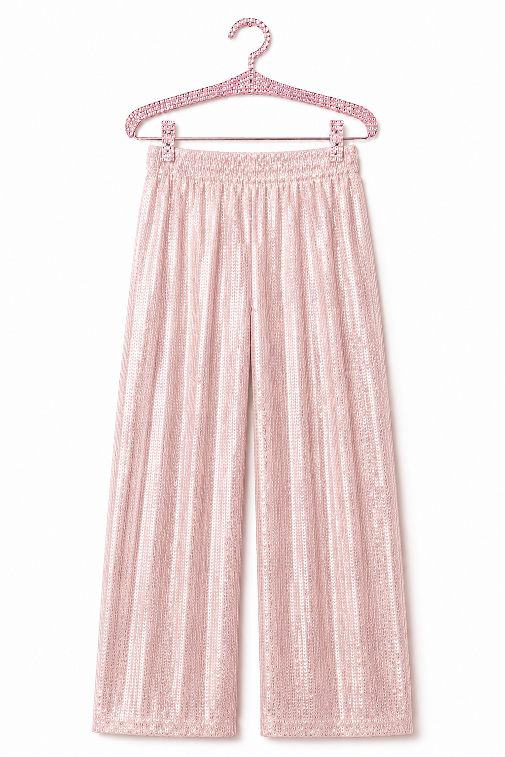 SEQUIN LIGHT PINK PANTS (PREORDER)
