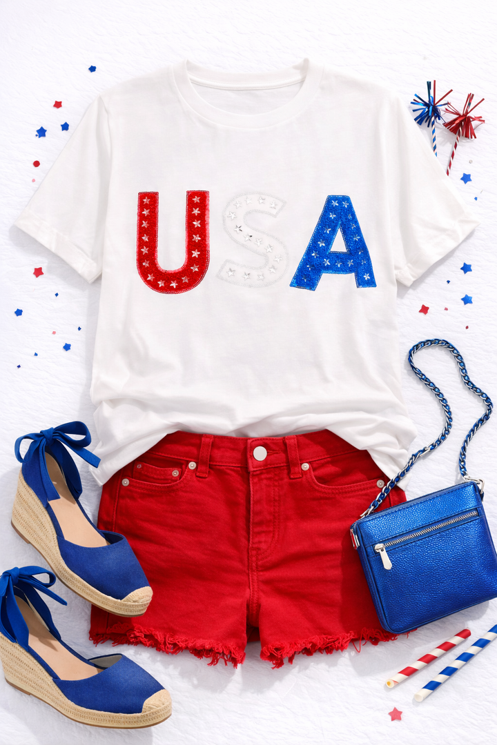 Brianna Cannon USA Sparkle Tshirt
