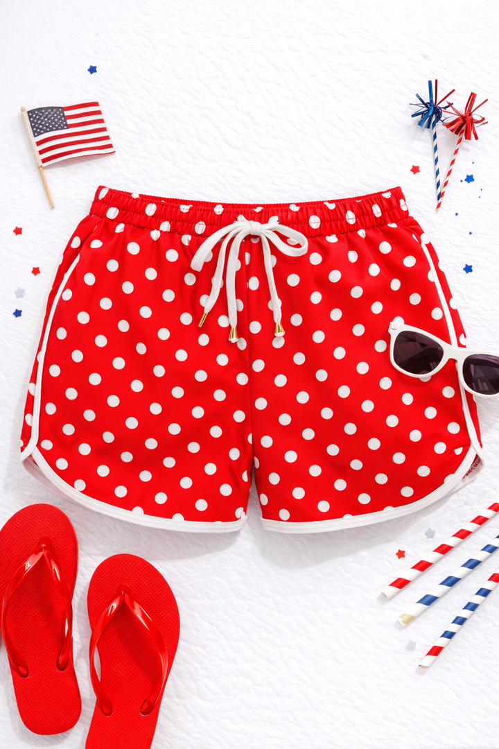 Red Polka Dot Everyday SHORTS (ships 2-3 weeks)