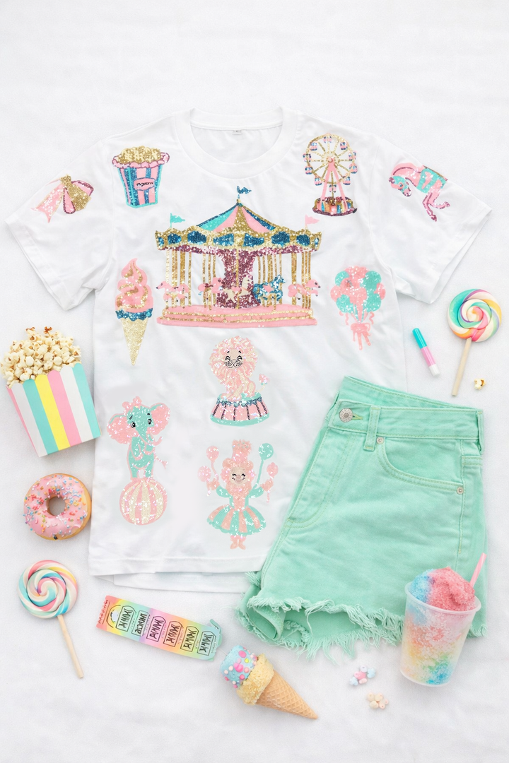 CAROUSEL DREAMS SEQUINED TSHIRT (PREORDER)