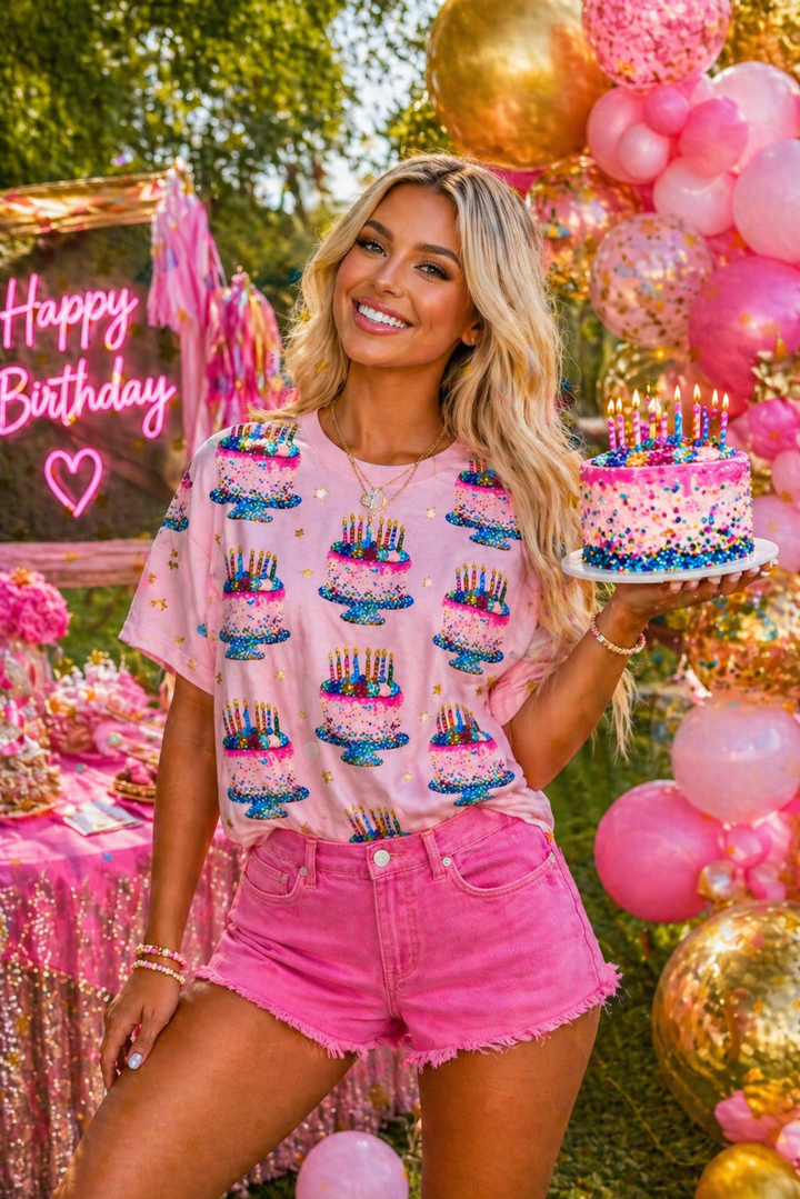 CELEBRATION PINK CAKE TOP RTS
